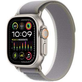 Smartwatch Apple Watch Ultra 2 MRF43WB/A - 49 mm GPS + Cellular tytan z opaską Trail w kolorze zielony|szary, rozm. M|L